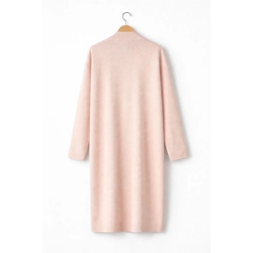 Babaton Lance Cardigan – Blush Pink‎ Longline Open Front Size M